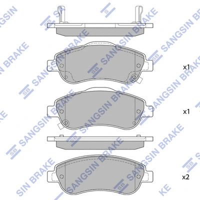 SP1567 HIQ Комплект тормозных колодок, дисковый тормоз (фото 1)