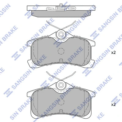 SP1575 HIQ Комплект тормозных колодок, дисковый тормоз (фото 1)