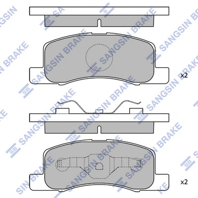 SP1613 HIQ Комплект тормозных колодок, дисковый тормоз (фото 1)