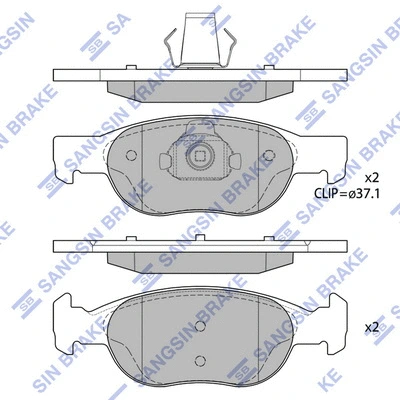 SP1739 HIQ Комплект тормозных колодок, дисковый тормоз (фото 1)