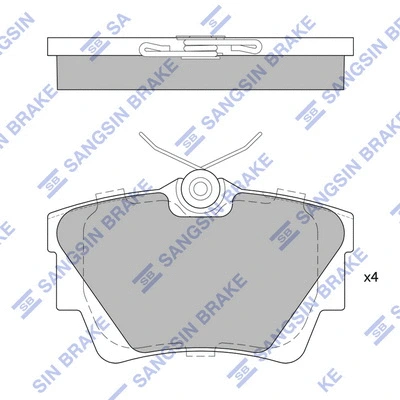 SP1742 HIQ Комплект тормозных колодок, дисковый тормоз (фото 1)