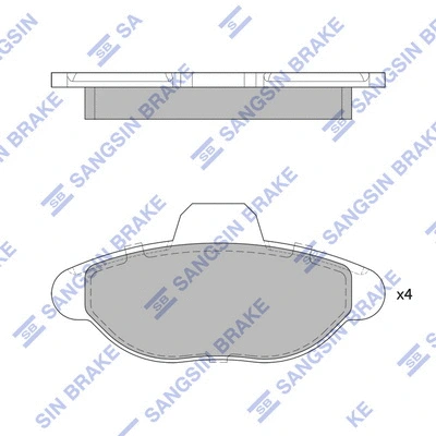 SP1753 HIQ Комплект тормозных колодок, дисковый тормоз (фото 1)