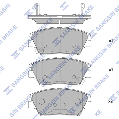 SP1761 HIQ Комплект тормозных колодок, дисковый тормоз (фото 1)