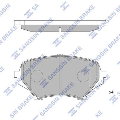 SP1770 HIQ Комплект тормозных колодок, дисковый тормоз (фото 1)