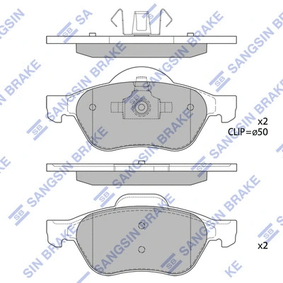 SP1840 HIQ Комплект тормозных колодок, дисковый тормоз (фото 1)