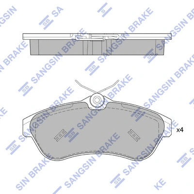 SP1866 HIQ Комплект тормозных колодок, дисковый тормоз (фото 1)