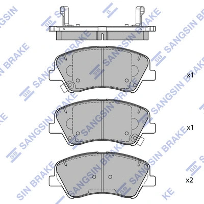 SP1901 HIQ Комплект тормозных колодок, дисковый тормоз (фото 1)