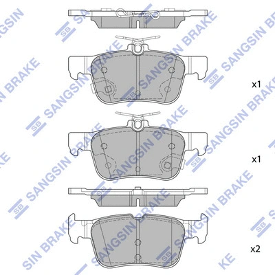 SP1919A HIQ Комплект тормозных колодок, дисковый тормоз (фото 1)