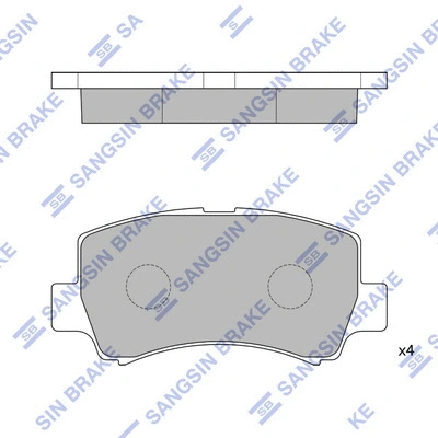 SP2021 HIQ Комплект тормозных колодок, дисковый тормоз (фото 1)