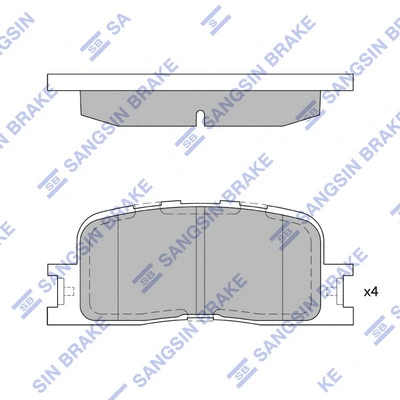 SP2038 HIQ Комплект тормозных колодок, дисковый тормоз (фото 1)