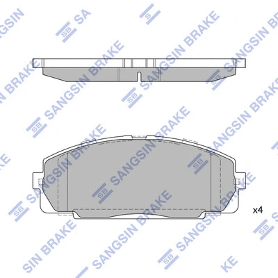 SP2077 HIQ Комплект тормозных колодок, дисковый тормоз (фото 1)