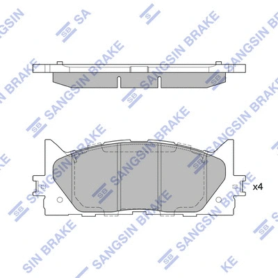 SP2080 HIQ Комплект тормозных колодок, дисковый тормоз (фото 1)