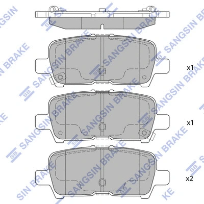 SP2102-R HIQ Комплект тормозных колодок, дисковый тормоз (фото 1)