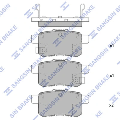 SP2103 HIQ Комплект тормозных колодок, дисковый тормоз (фото 1)