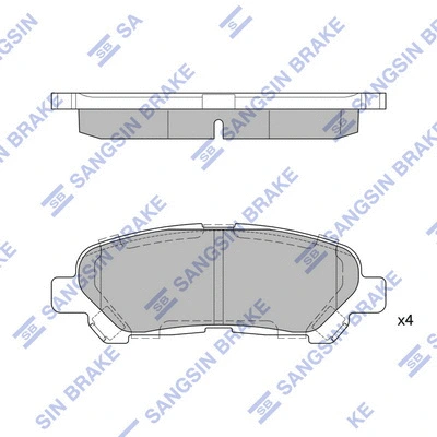 SP2136 HIQ Комплект тормозных колодок, дисковый тормоз (фото 1)