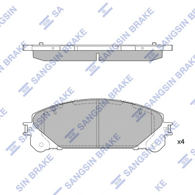 SP2137 HIQ Комплект тормозных колодок, дисковый тормоз (фото 1)