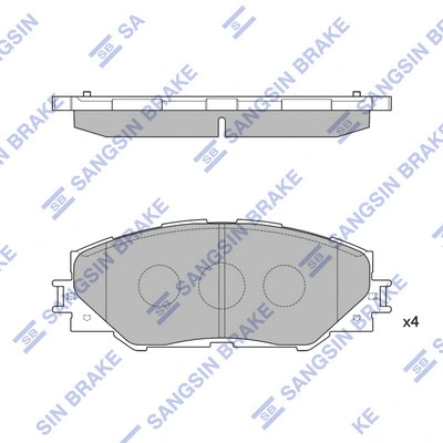 SP2138 HIQ Комплект тормозных колодок, дисковый тормоз (фото 1)