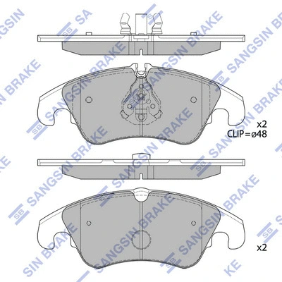 SP2145A HIQ Комплект тормозных колодок, дисковый тормоз (фото 1)