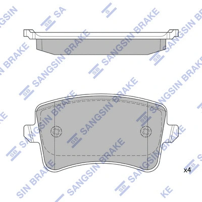 SP2146 HIQ Комплект тормозных колодок, дисковый тормоз (фото 1)