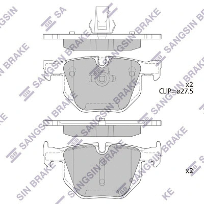 SP2158 HIQ Комплект тормозных колодок, дисковый тормоз (фото 1)