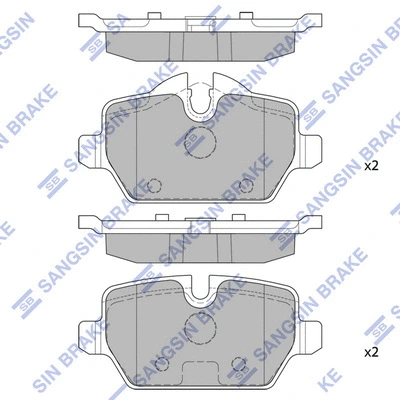 SP2161 HIQ Комплект тормозных колодок, дисковый тормоз (фото 1)