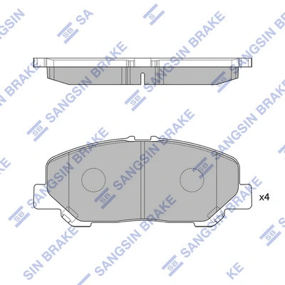 SP2183 HIQ Комплект тормозных колодок, дисковый тормоз (фото 1)