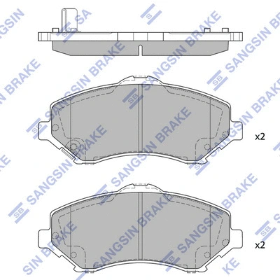 SP2185 HIQ Комплект тормозных колодок, дисковый тормоз (фото 1)
