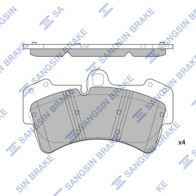 SP2197 HIQ Комплект тормозных колодок, дисковый тормоз (фото 1)