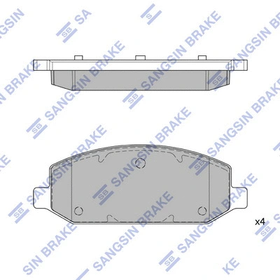 SP2199 HIQ Комплект тормозных колодок, дисковый тормоз (фото 1)