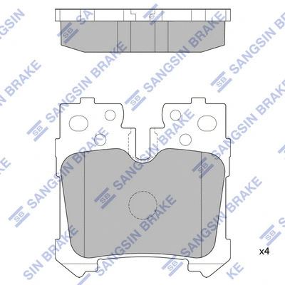 SP2301 HIQ Комплект тормозных колодок, дисковый тормоз (фото 1)
