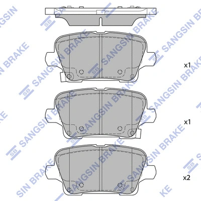 SP2729 HIQ Комплект тормозных колодок, дисковый тормоз (фото 1)