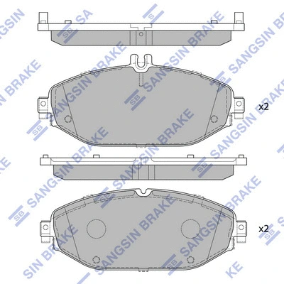 SP4001 HIQ Комплект тормозных колодок, дисковый тормоз (фото 1)