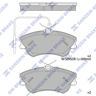 SP4034 HIQ Комплект тормозных колодок, дисковый тормоз (фото 1)