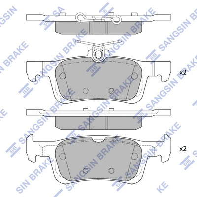 SP4036 HIQ Комплект тормозных колодок, дисковый тормоз (фото 1)