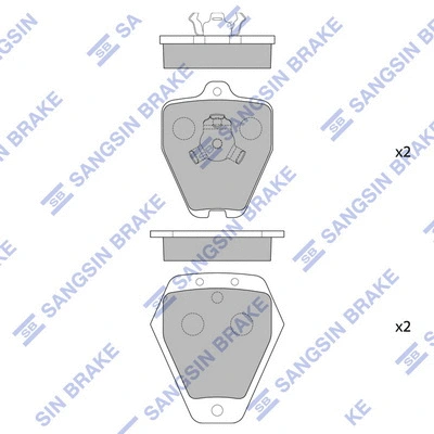 SP4048 HIQ Комплект тормозных колодок, дисковый тормоз (фото 1)