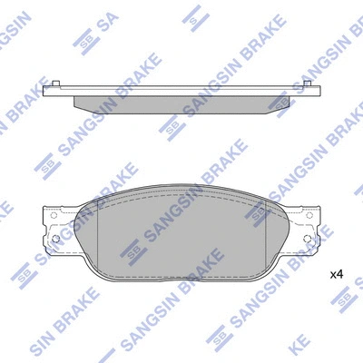 SP4061 HIQ Комплект тормозных колодок, дисковый тормоз (фото 1)