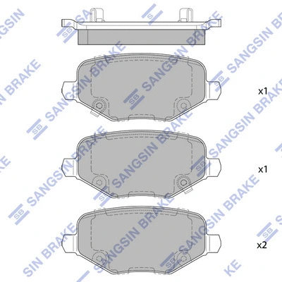 SP4079 HIQ Комплект тормозных колодок, дисковый тормоз (фото 1)