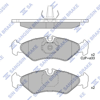 SP4084 HIQ Комплект тормозных колодок, дисковый тормоз (фото 1)