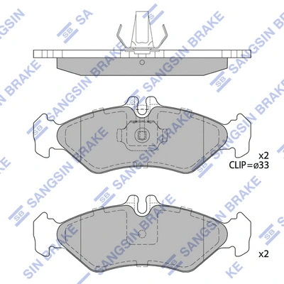 SP4094 HIQ Комплект тормозных колодок, дисковый тормоз (фото 1)