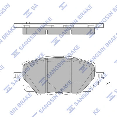 SP4101 HIQ Комплект тормозных колодок, дисковый тормоз (фото 1)