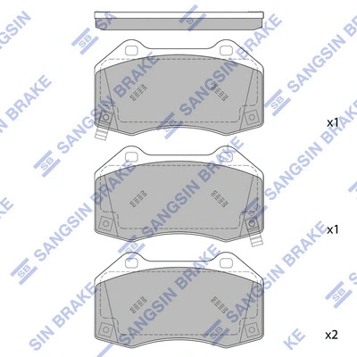 SP4104 HIQ Комплект тормозных колодок, дисковый тормоз (фото 1)