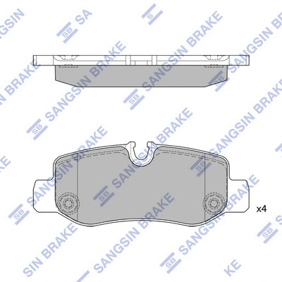 SP4130 HIQ Комплект тормозных колодок, дисковый тормоз (фото 1)