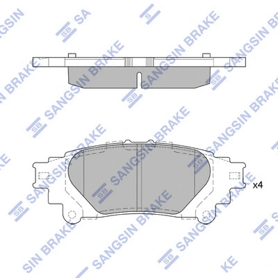 SP4131 HIQ Комплект тормозных колодок, дисковый тормоз (фото 1)