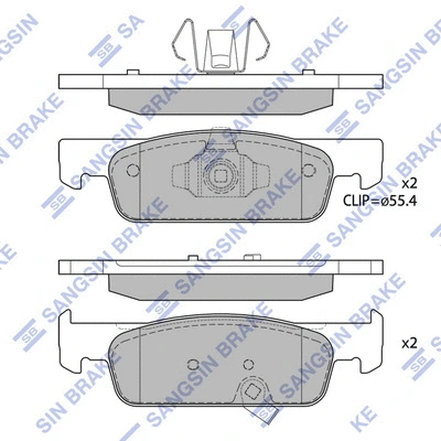 SP4136 HIQ Комплект тормозных колодок, дисковый тормоз (фото 1)