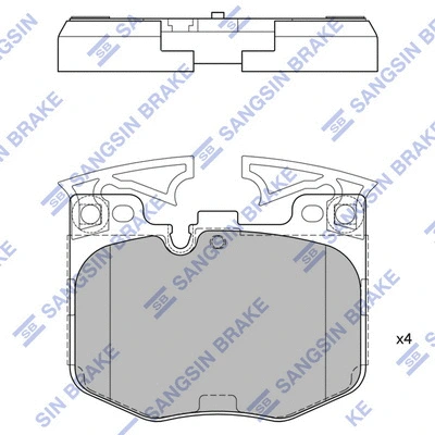 SP4139 HIQ Комплект тормозных колодок, дисковый тормоз (фото 1)