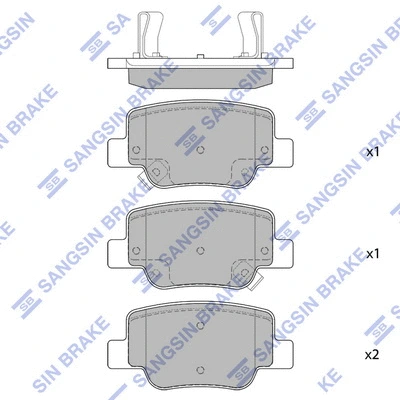 SP4142 HIQ Комплект тормозных колодок, дисковый тормоз (фото 1)