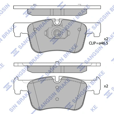 SP4144 HIQ Комплект тормозных колодок, дисковый тормоз (фото 1)