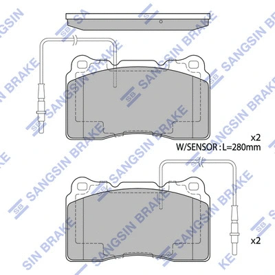 SP4145 HIQ Комплект тормозных колодок, дисковый тормоз (фото 1)