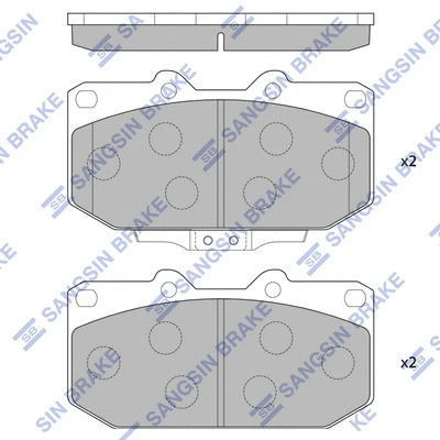 SP4156 HIQ Комплект тормозных колодок, дисковый тормоз (фото 1)