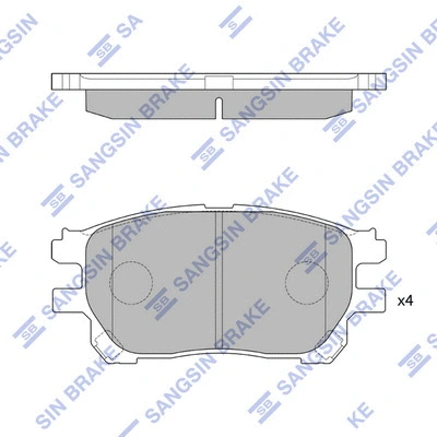 SP4161 HIQ Комплект тормозных колодок, дисковый тормоз (фото 1)